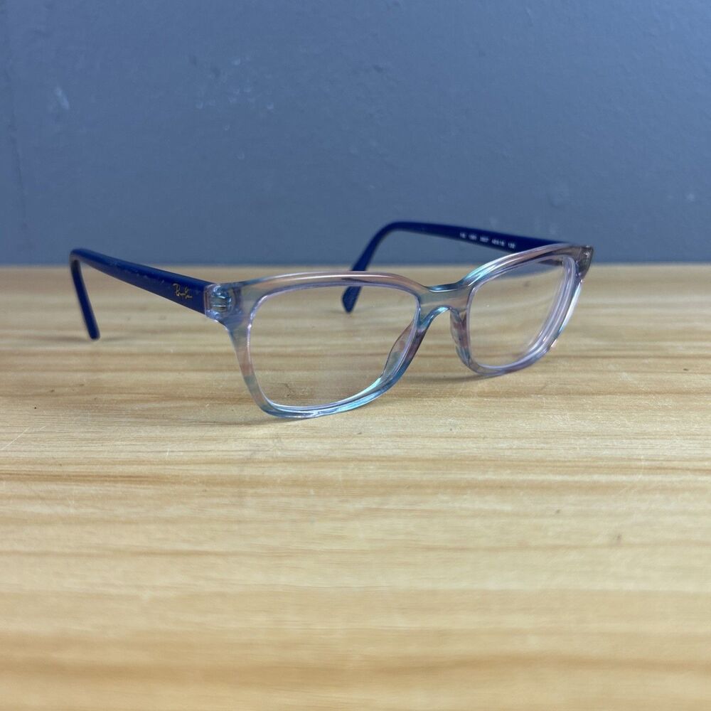 Ray Ban Jr RB1591 3807 Kids Clear Blue Rectangle Eyeglasses 48-16 130